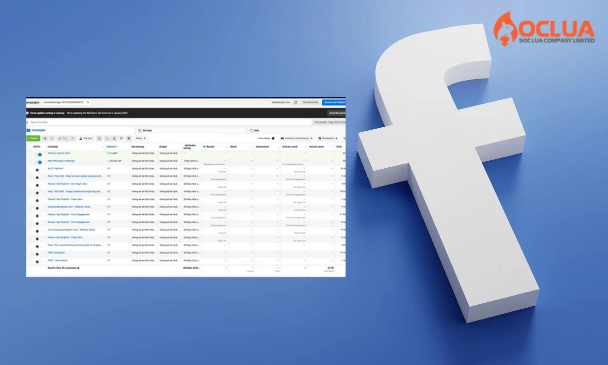 Tài khoản invoice Facebook