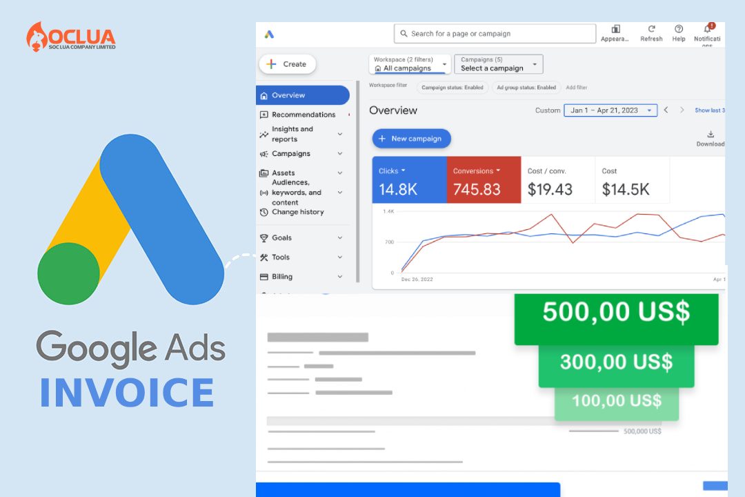 google ads invoice