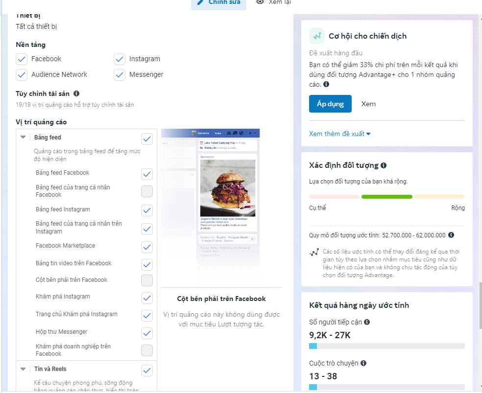 Chi phí quảng cáo Livestream trên Facebook là bao nhiêu?